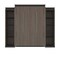 Bestar Orion 104W Queen Murphy Bed with 2 Narrow Shelving Units (105W), Bark Gray & Graphite 116884-000047 - alternate 10